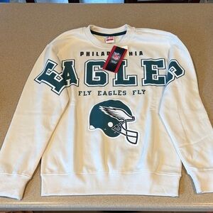 NFL Eagles White Crewneck Sweater